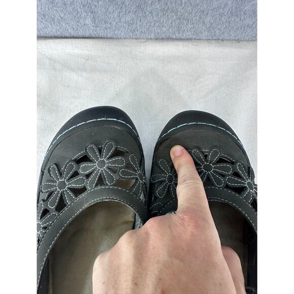 J SPORT BY JAMBU Women’s sz 9 MARYJANE SANDALS CLOSED TOE GREY MEMORY FOAM - Picture 4 of 11